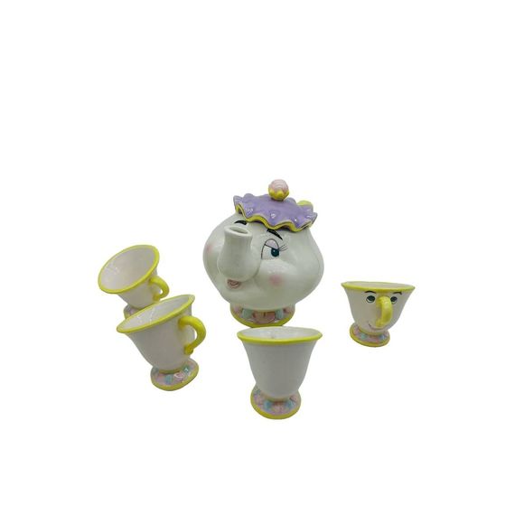 Disney Other - Vintage Disney Beauty and the Beast Mrs Potts China Tea Set Ceramic EUC 1991